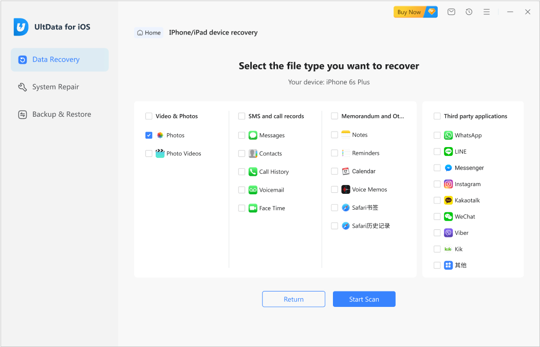 Tenorshare UltData - iPhone Data Recovery: Best iOS Data Recovery ...