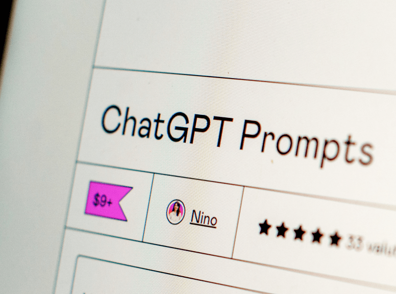 screen with chatgpt prompts