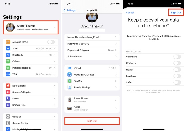 how to restore tabs on safari from sign out icloud