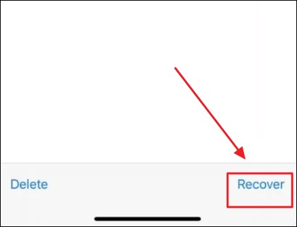 klicken Sie auf das Wiederherstellungssymbol