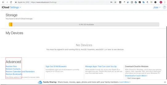 drücken Sie die Wiederherstellungs-Taste