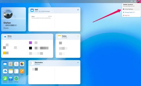 toque no botão de perfil
