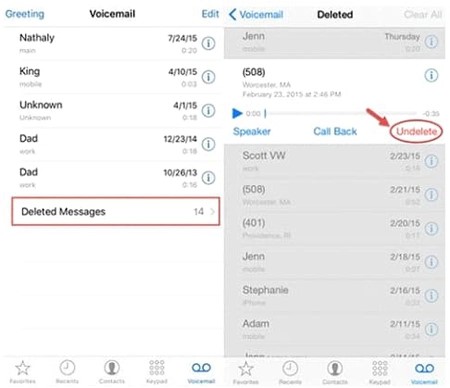 recently deleted voicemails recovery