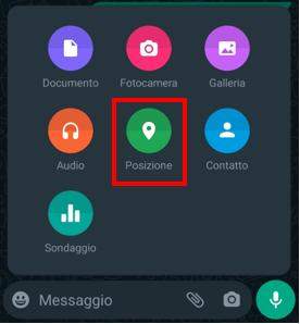 usare la posizione in tempo reale