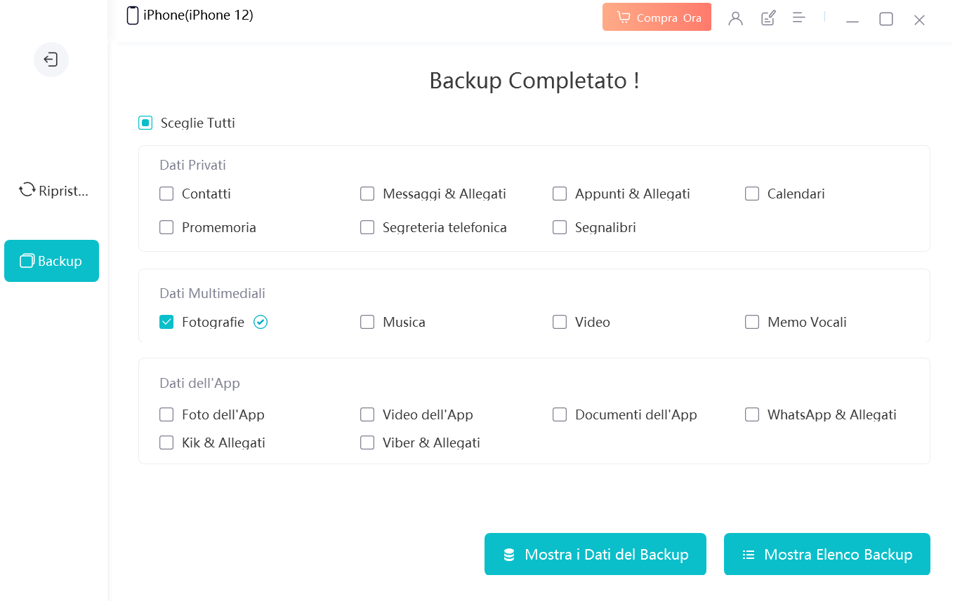 backup completato