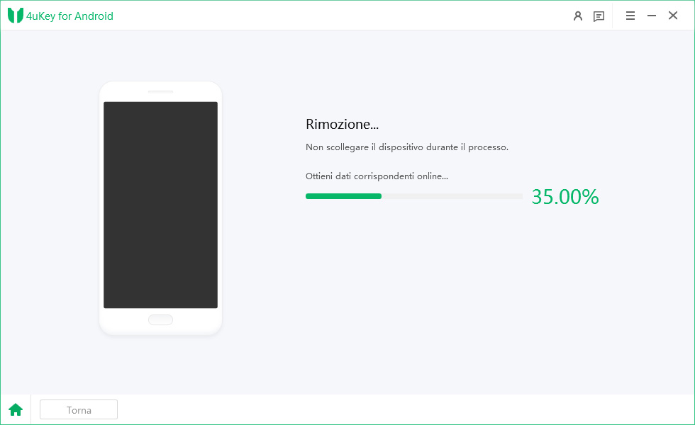 removing lock screen process by 4ukey for android