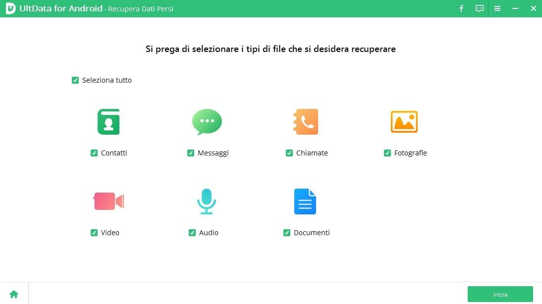 choose file type to scan