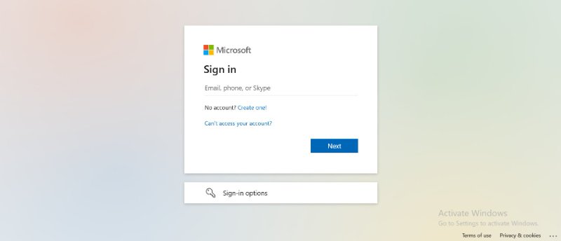 log in using your organization's admin account