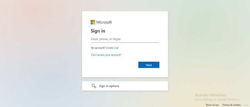 log in with your msdn or academic account