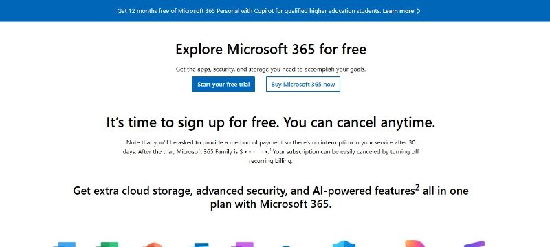 microsoft office 2019 free trail
