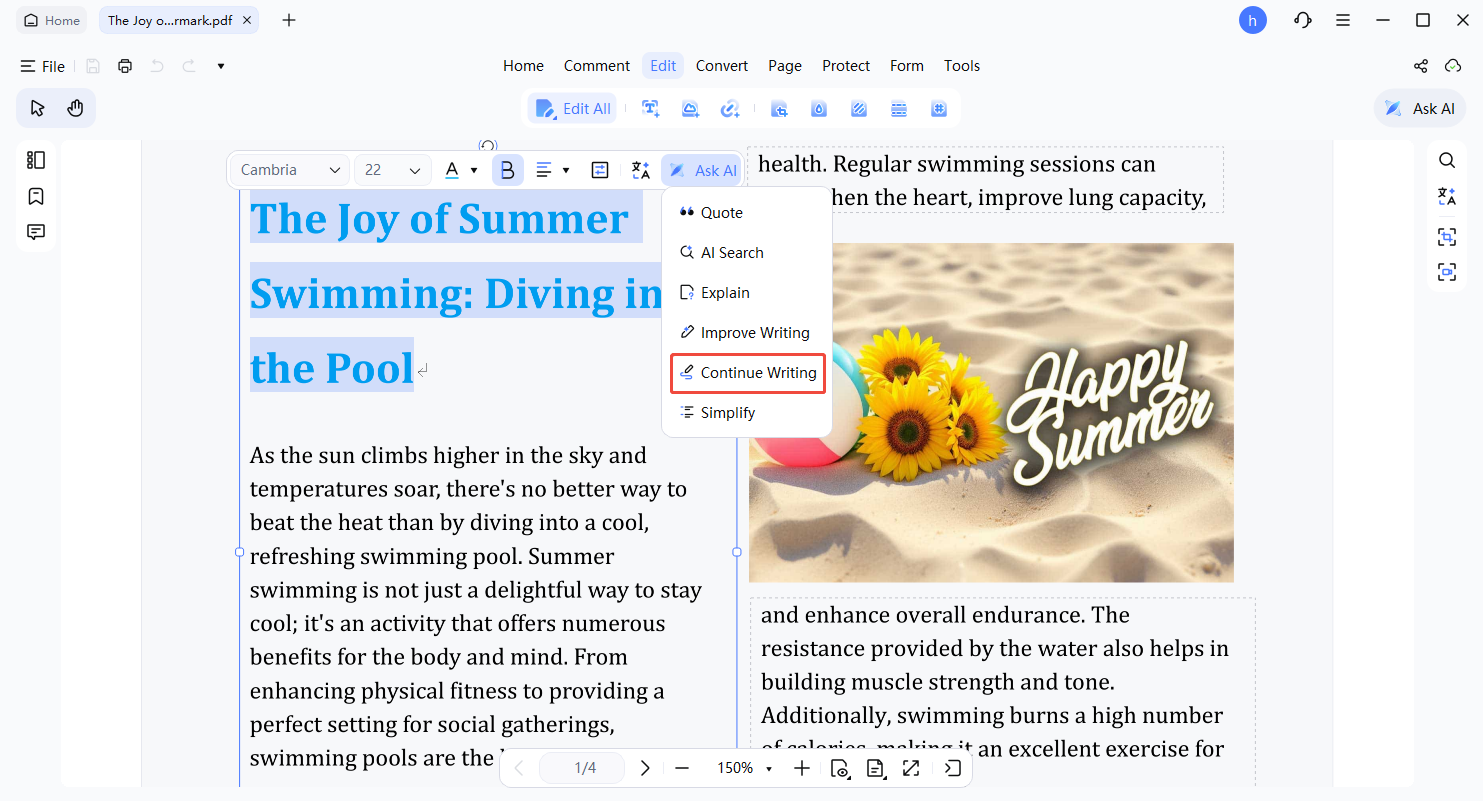 continuar escribiendo