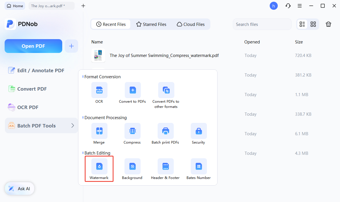 marca de agua por lotes en pdf