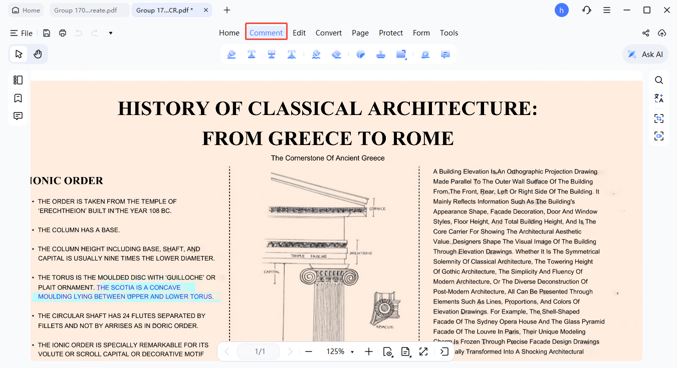 herramienta de comentarios