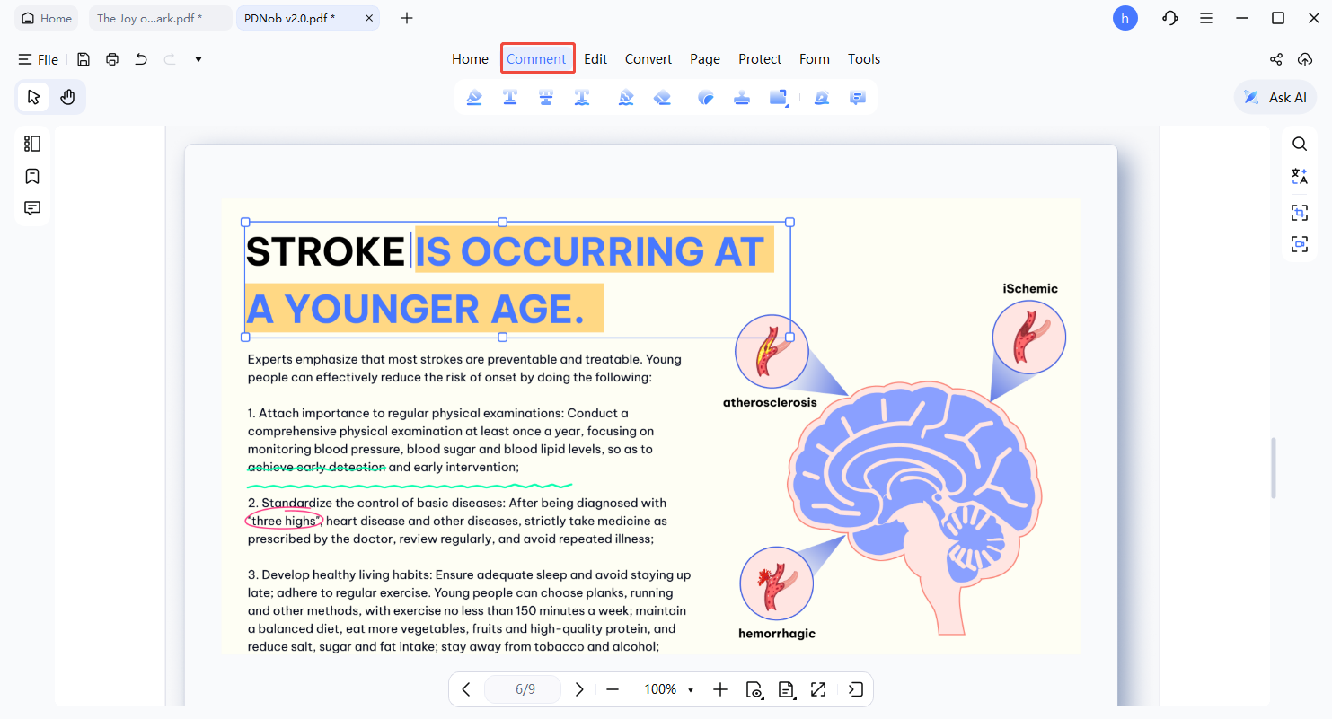 cuadro de texto para comentario