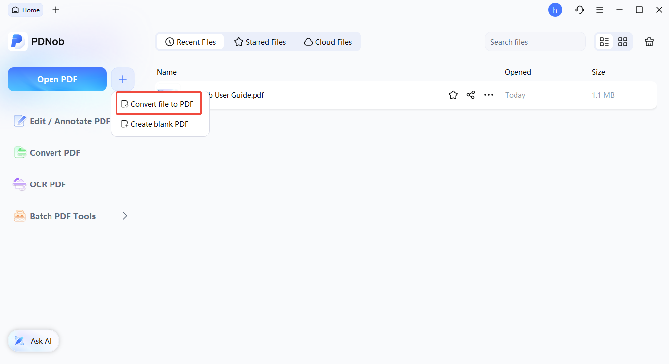 importar archivo a pdf