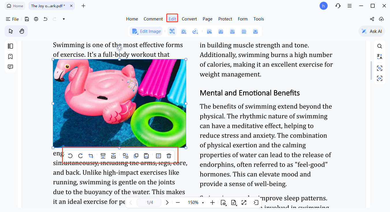 editar imágenes en pdf
