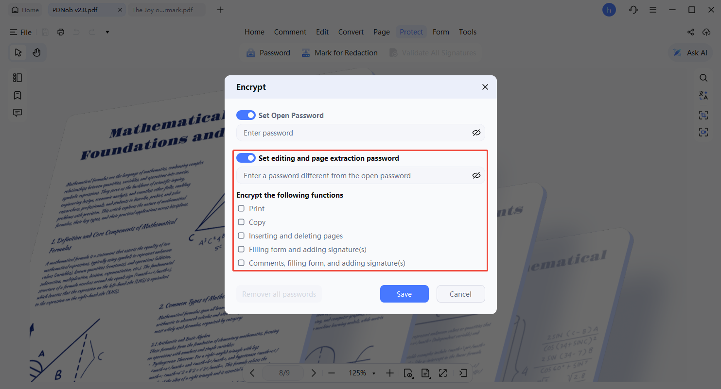 configuración de cifrado