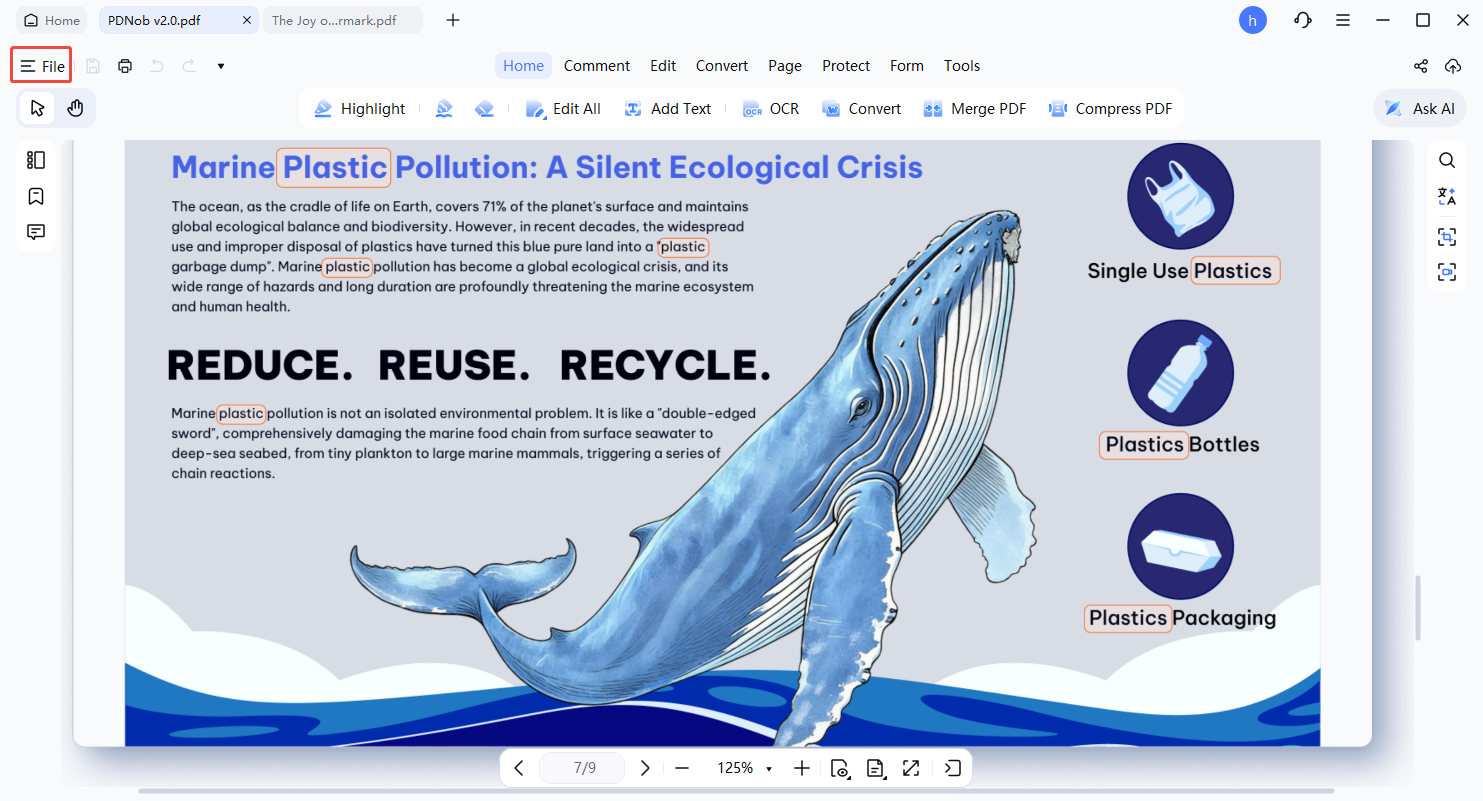 open pdf from device
