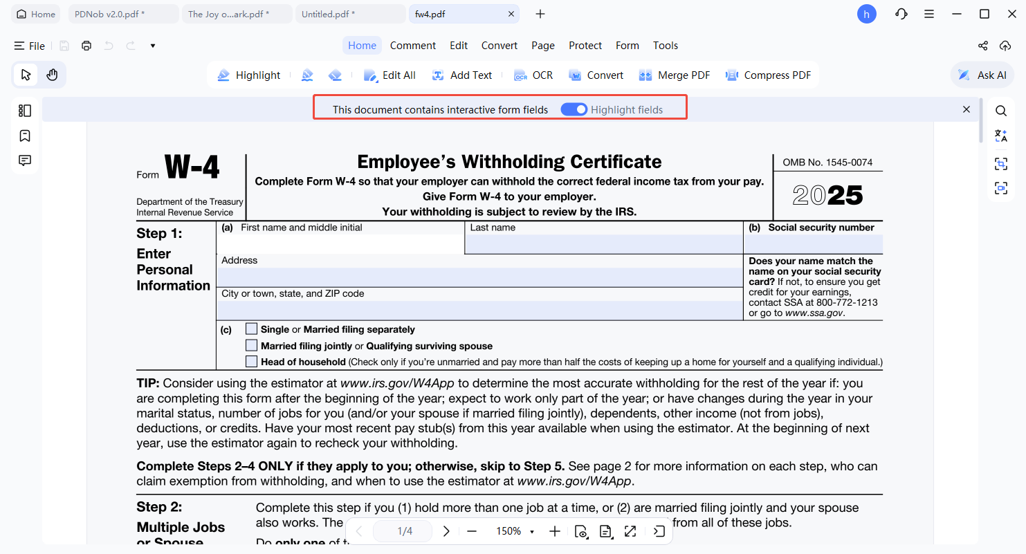 fill in interactive forms