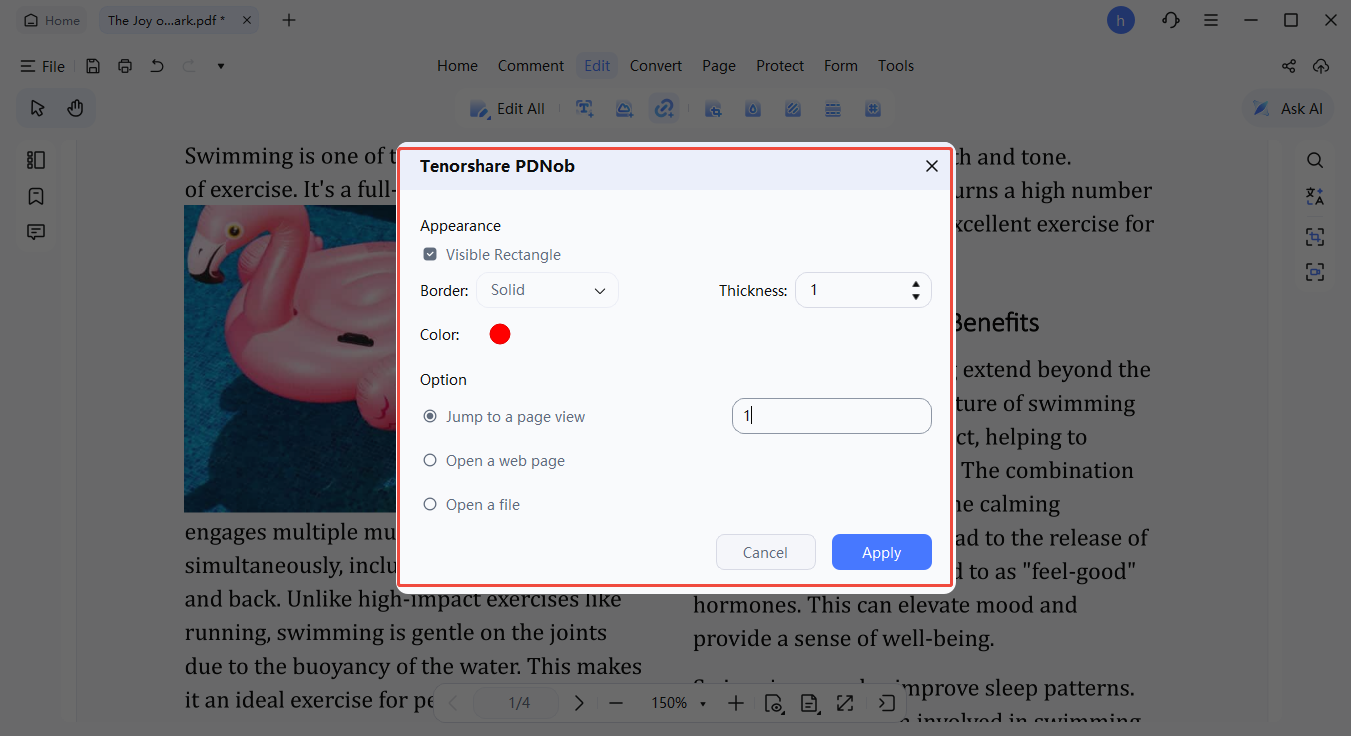 configuración de enlace