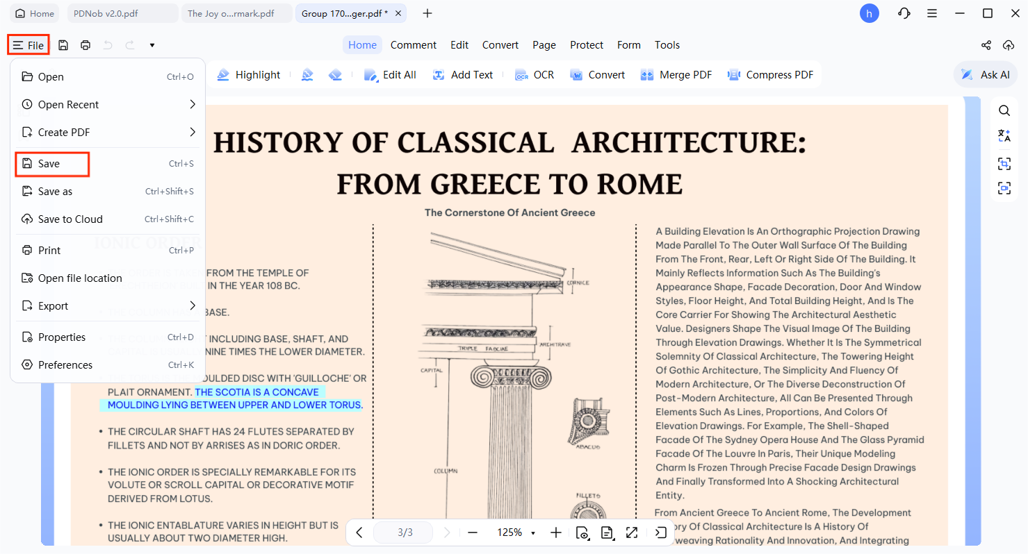 guardar pdf combinado