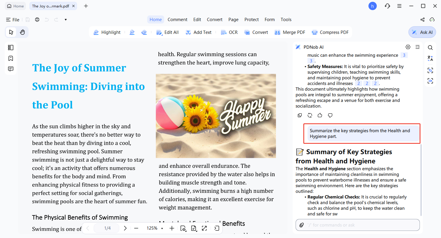 resumir secciones particulares