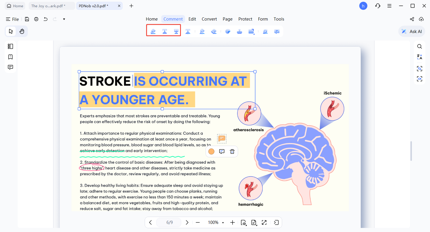 herramientas de marcado de texto