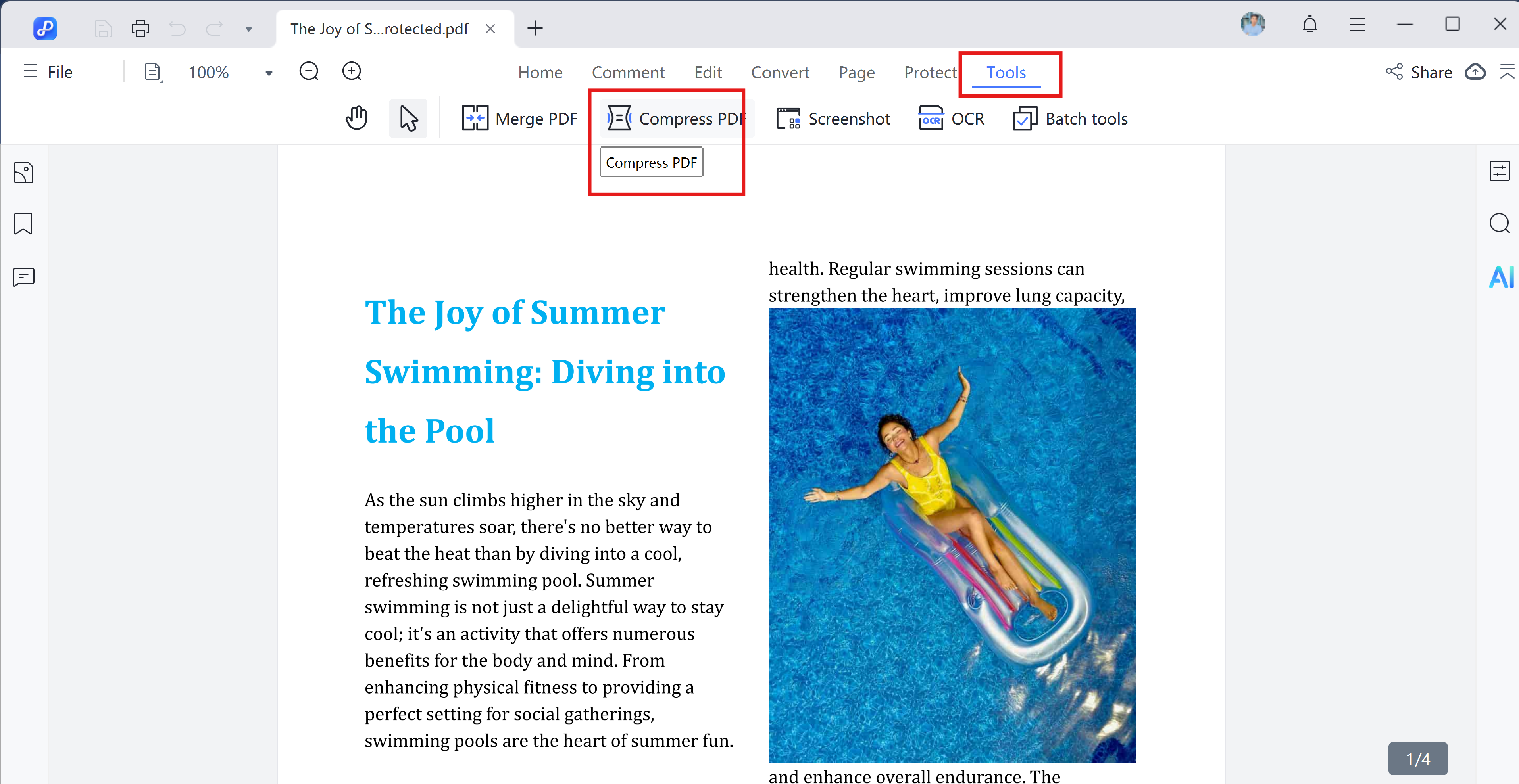 compress pdf