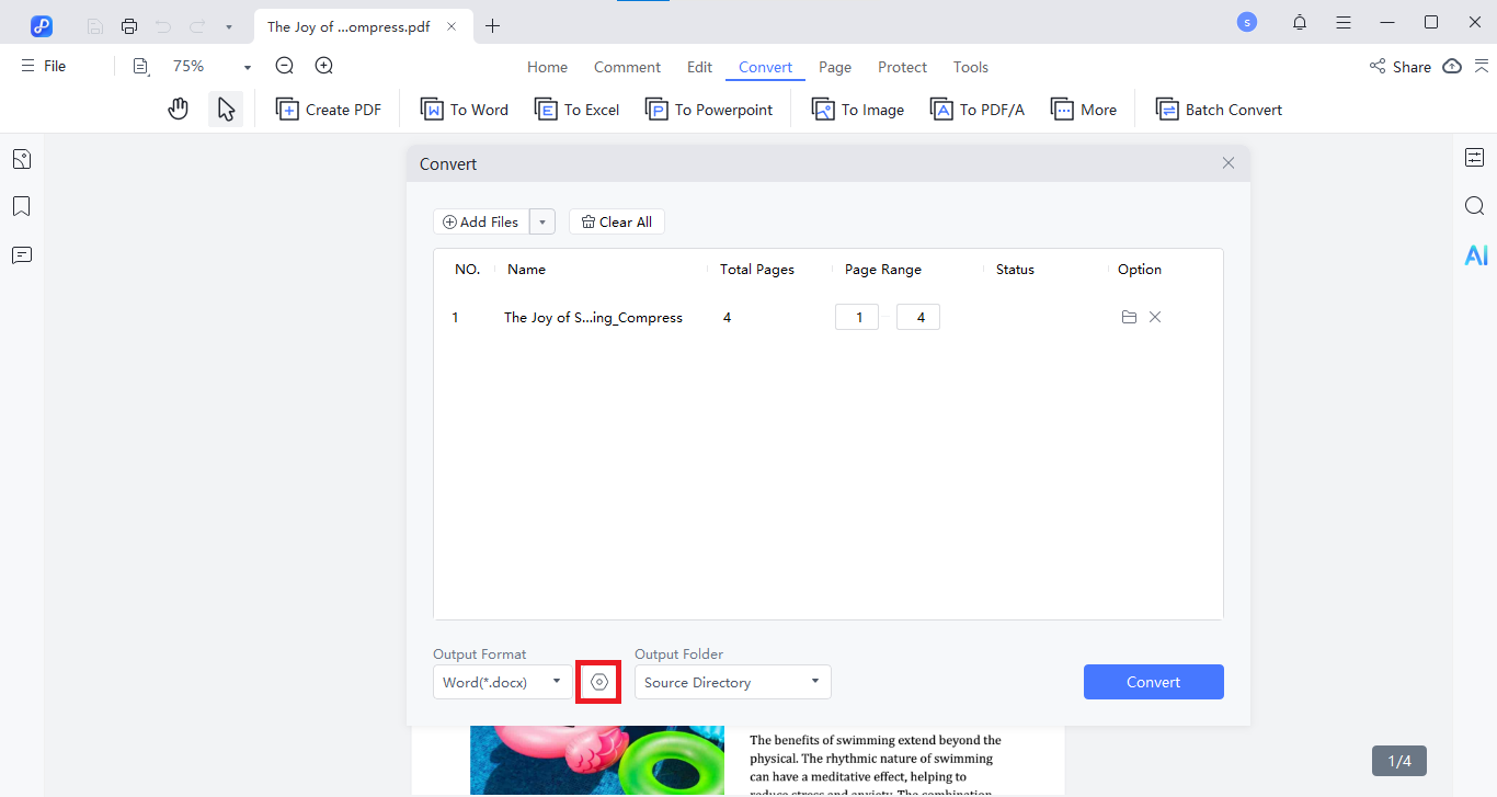 convert settings gear