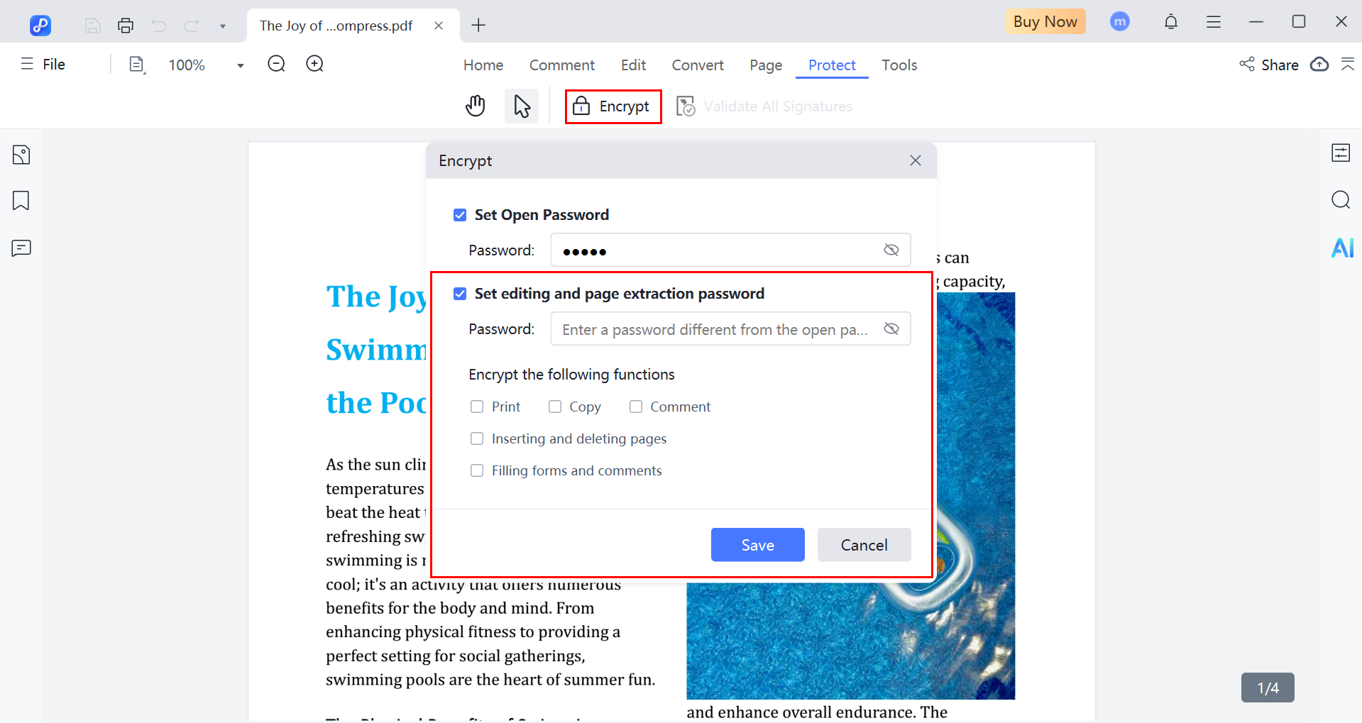 encrypt settings