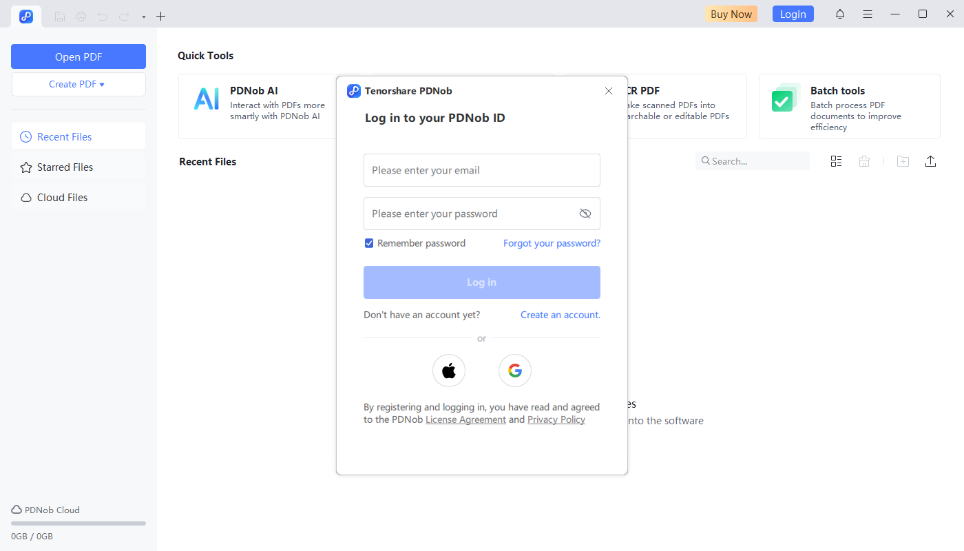 log in pdnob