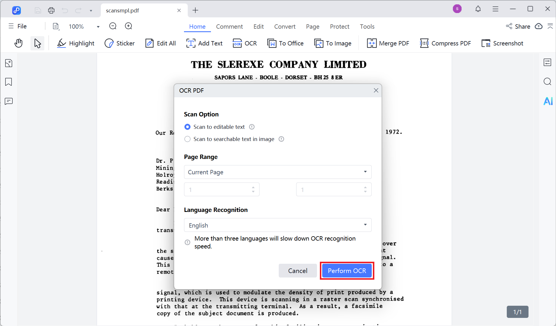 realizar ocr pdf