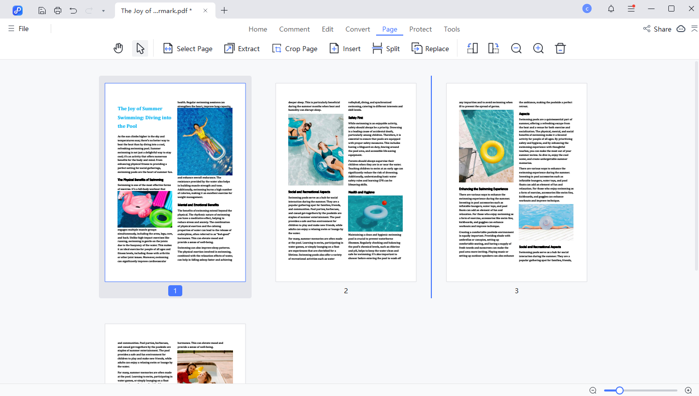 reorder pages