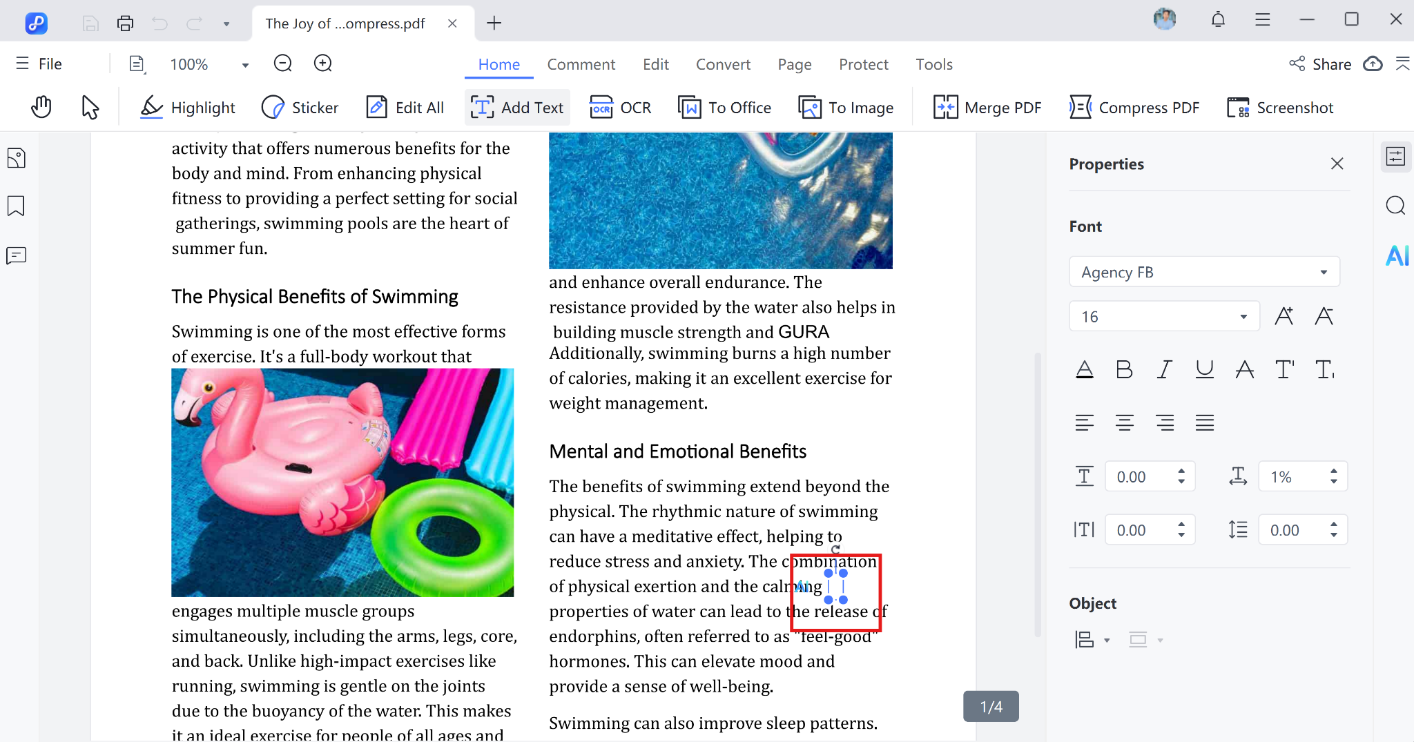 poner cuadro de texto a pdf