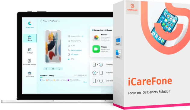 Tenorshare iCareFone 8.8.1.14 download the new for ios