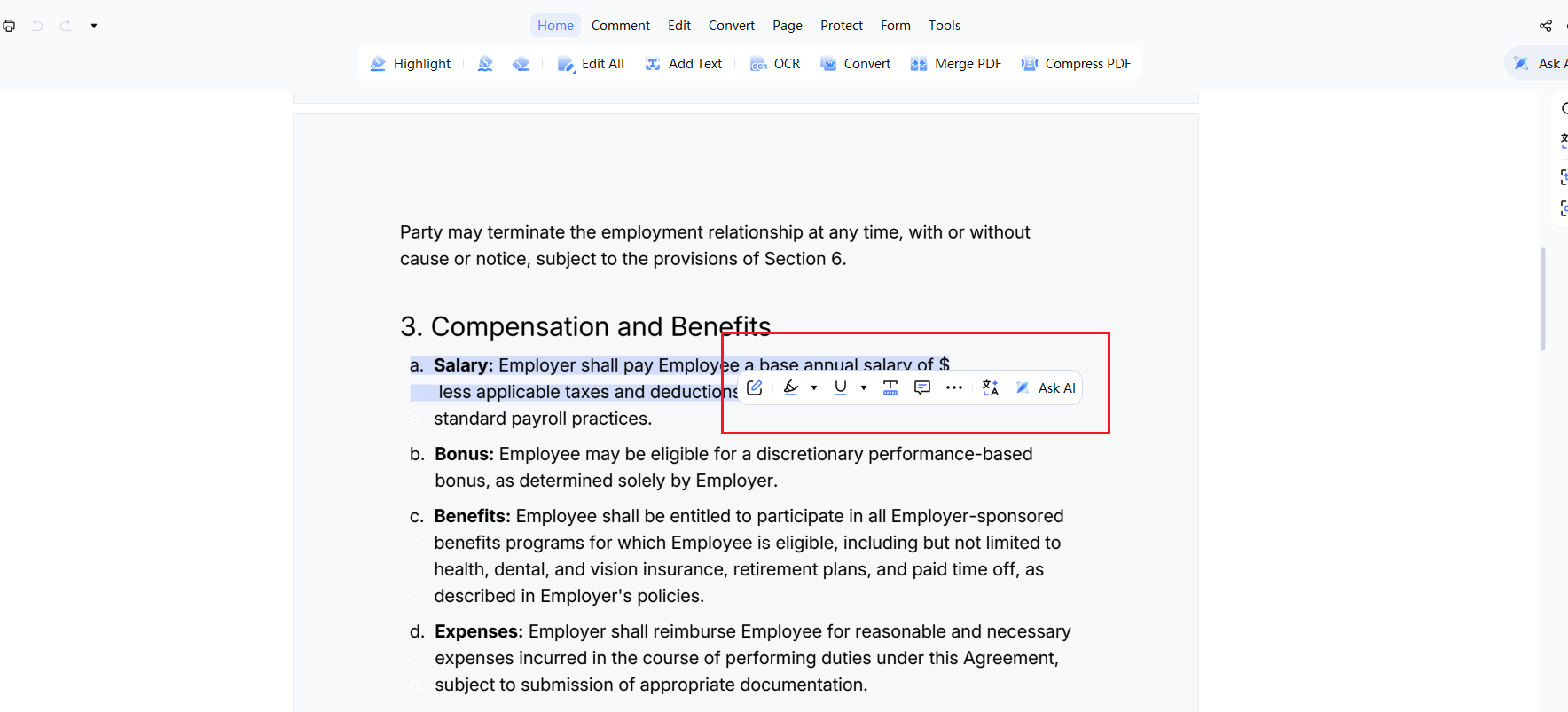pdnob smart annotation menu