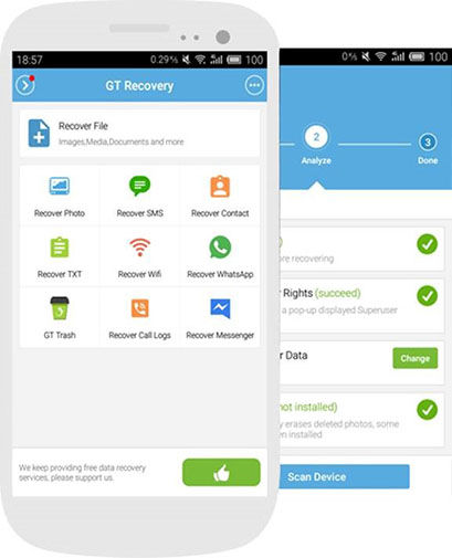 восстановить удаленные фото на Samsung S22 с помощью GT Recovery