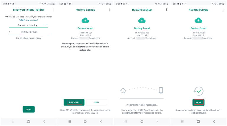 Восстановить удаленные видео WhatsApp из резервной копии Google Диска