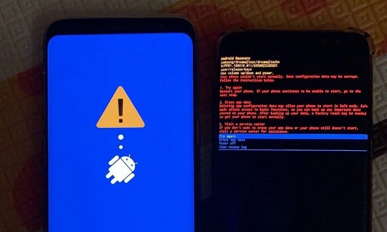 в процессе обновления вызвало сбой системы Samsung