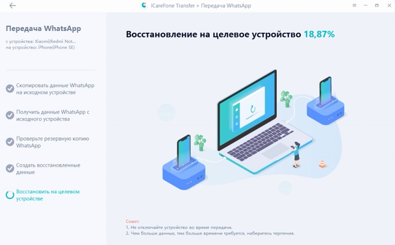 как перенести сообщения с андроида на iPhone без компьютера
