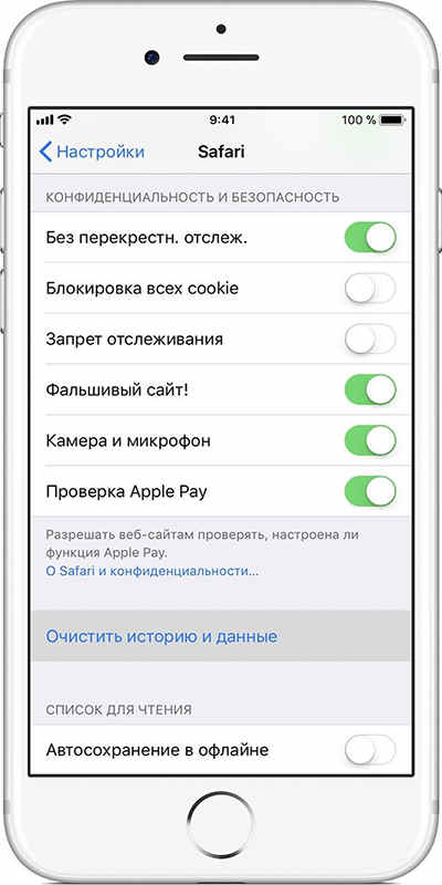 Удалить все данные