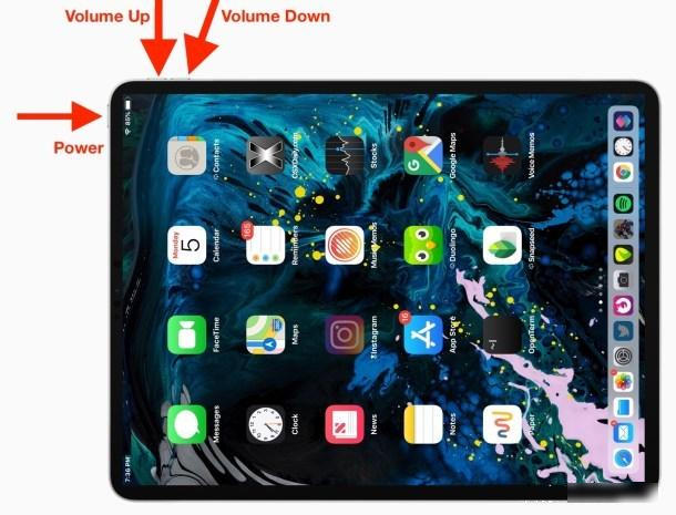 перезагрузка iPad