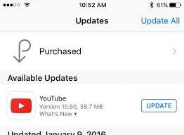 Обновление Youtube