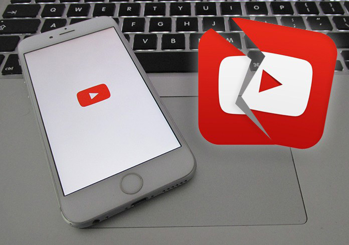 Лого Youtube на экране
