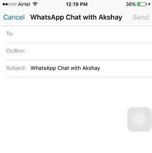 передать чаты whatsapp через email