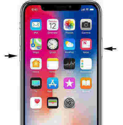 перезапустить iphone x