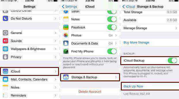 icloud резервная копия