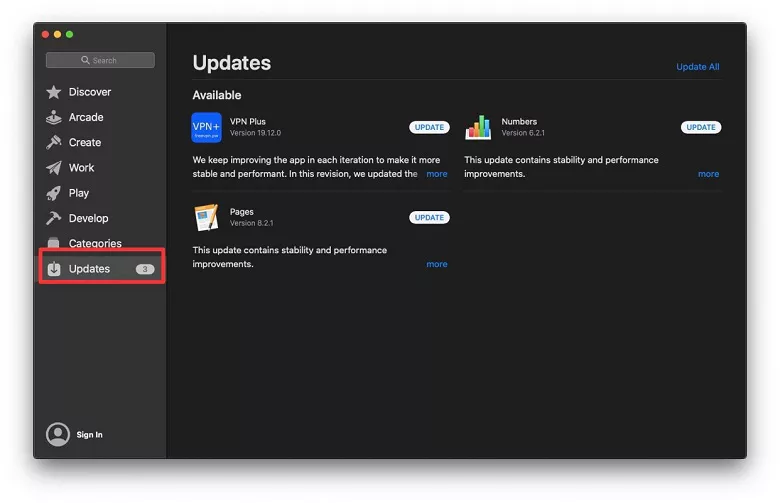 Обновления Mac