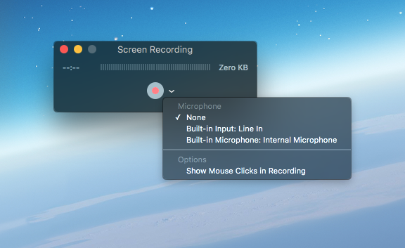 запуск записи, QuickTime