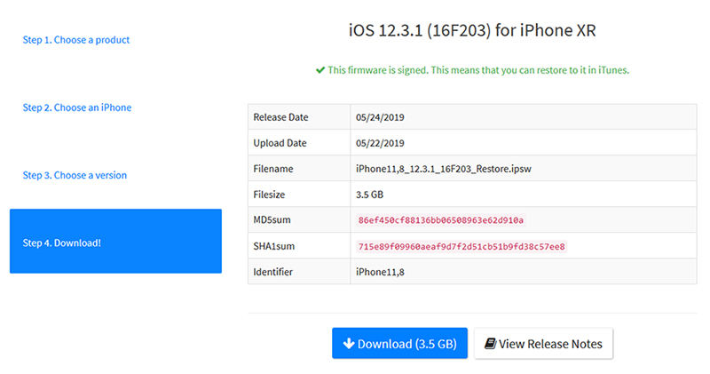 скачать прошивку ios 12.3